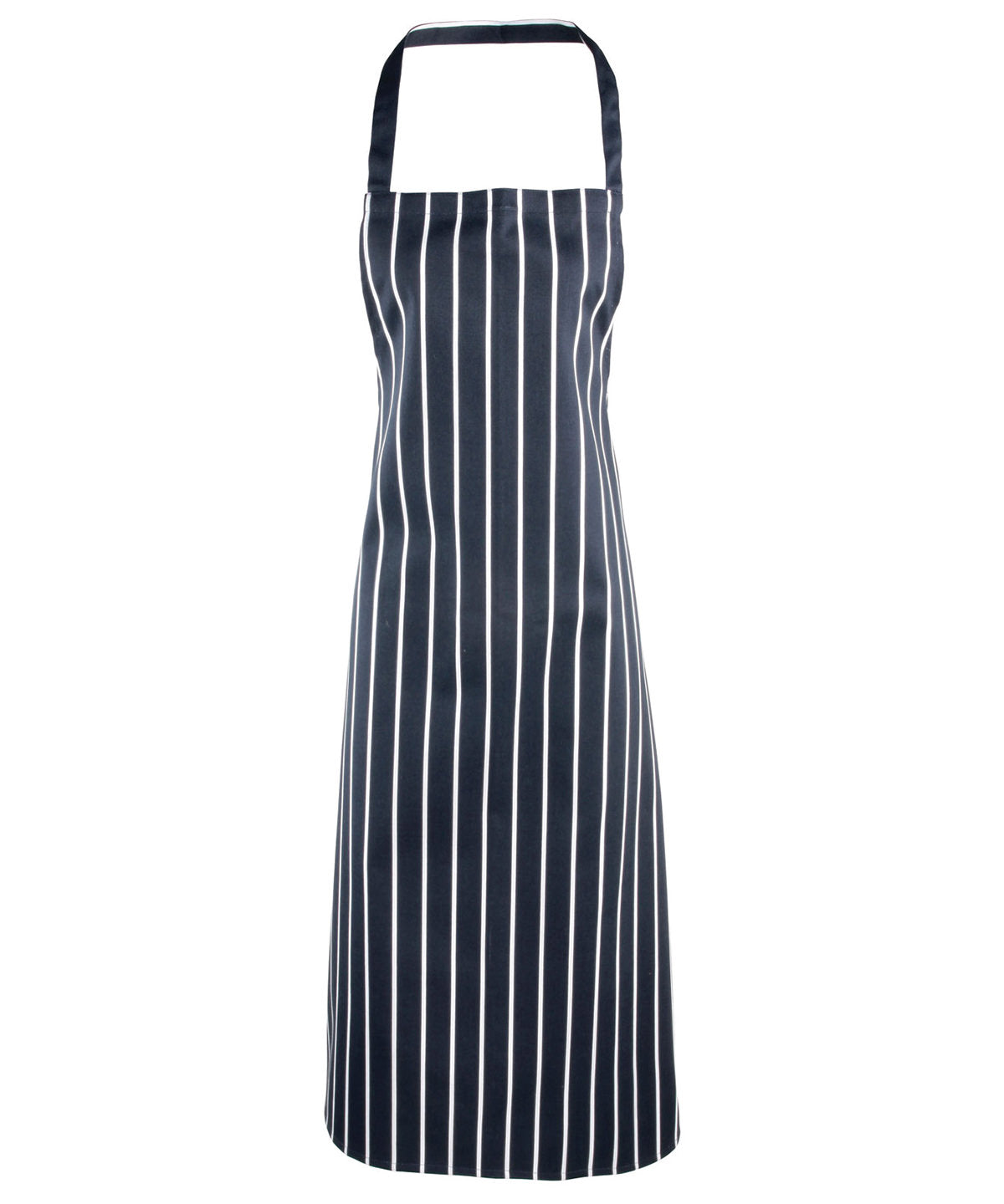 Personalised Aprons - Navy Premier Striped bib apron