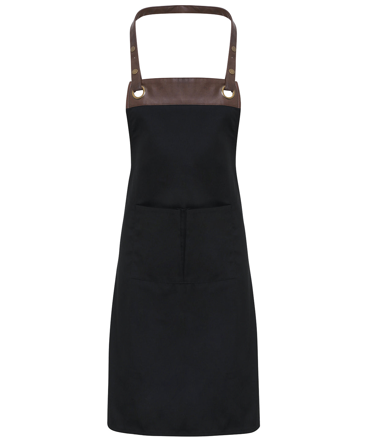 Personalised Aprons - Black Premier Espresso bib apron