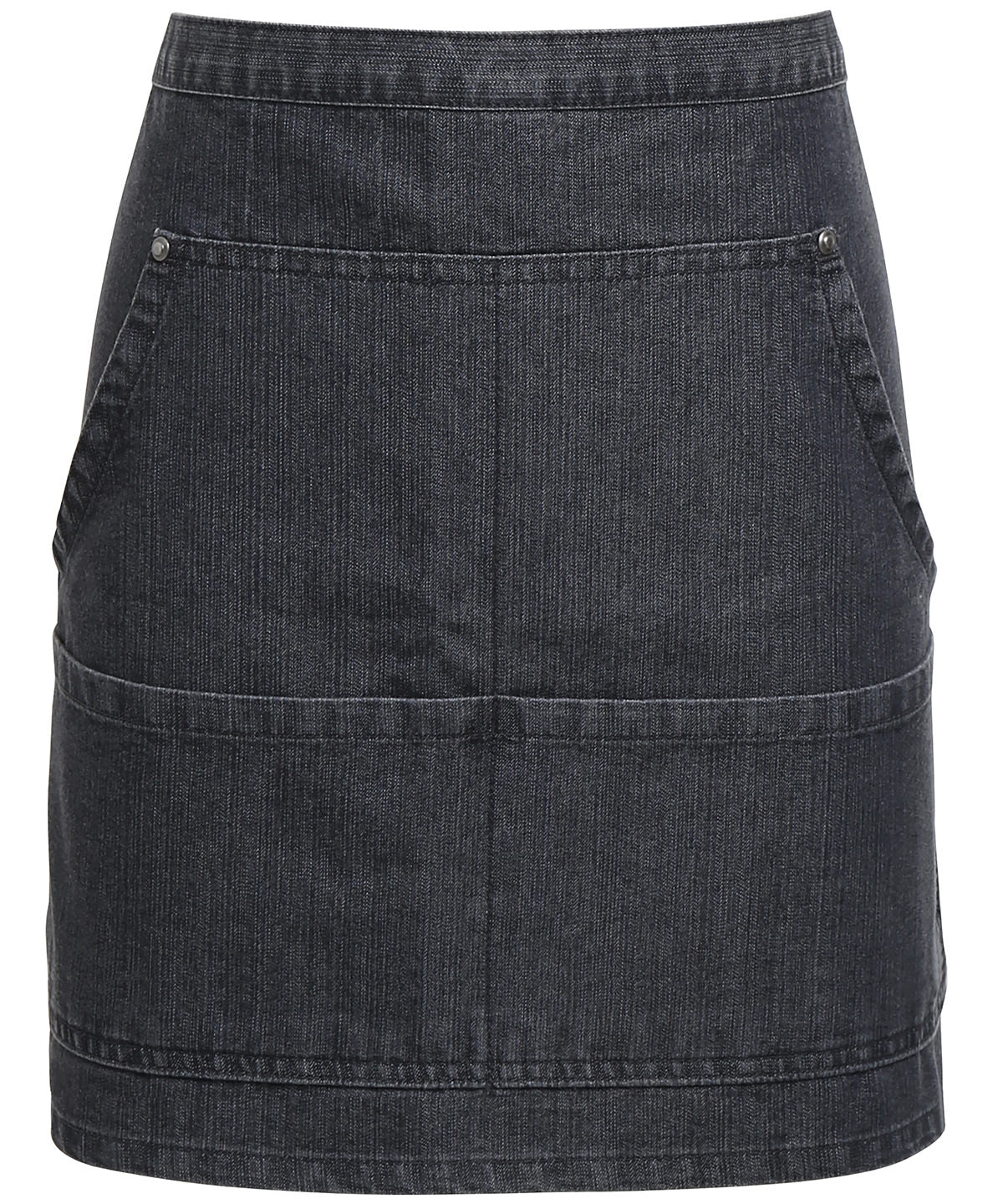 Personalised Aprons - Black Premier Jeans stitch denim waist apron