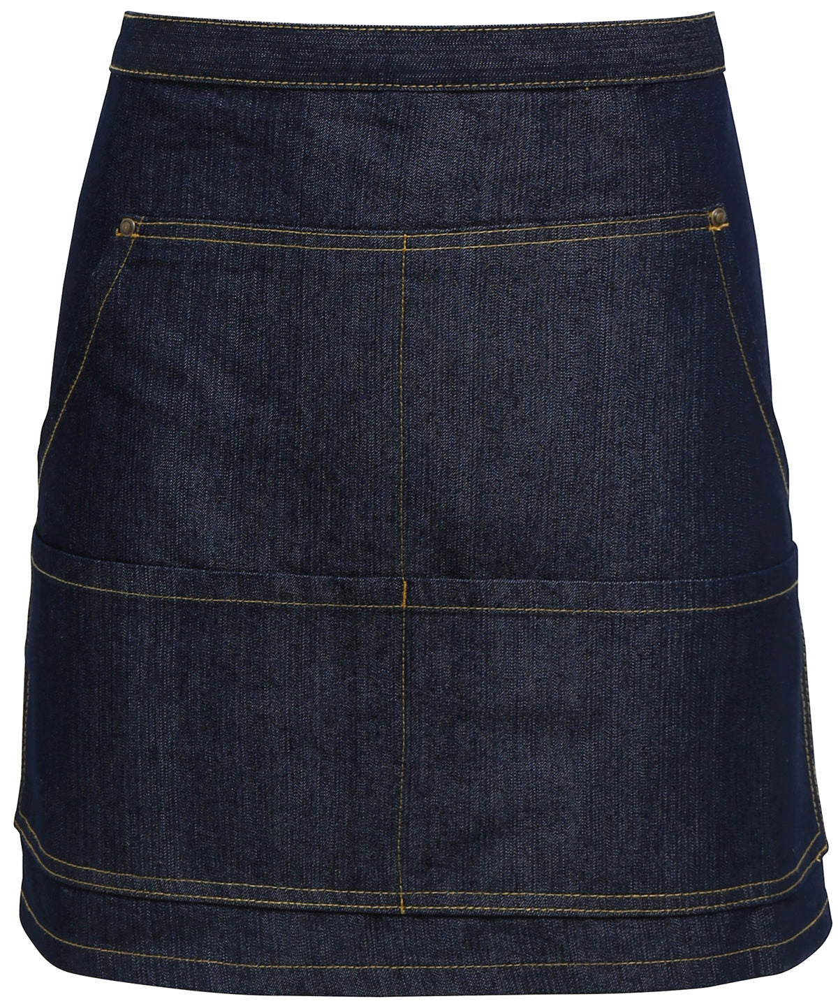 Personalised Aprons - Navy Premier Jeans stitch denim waist apron