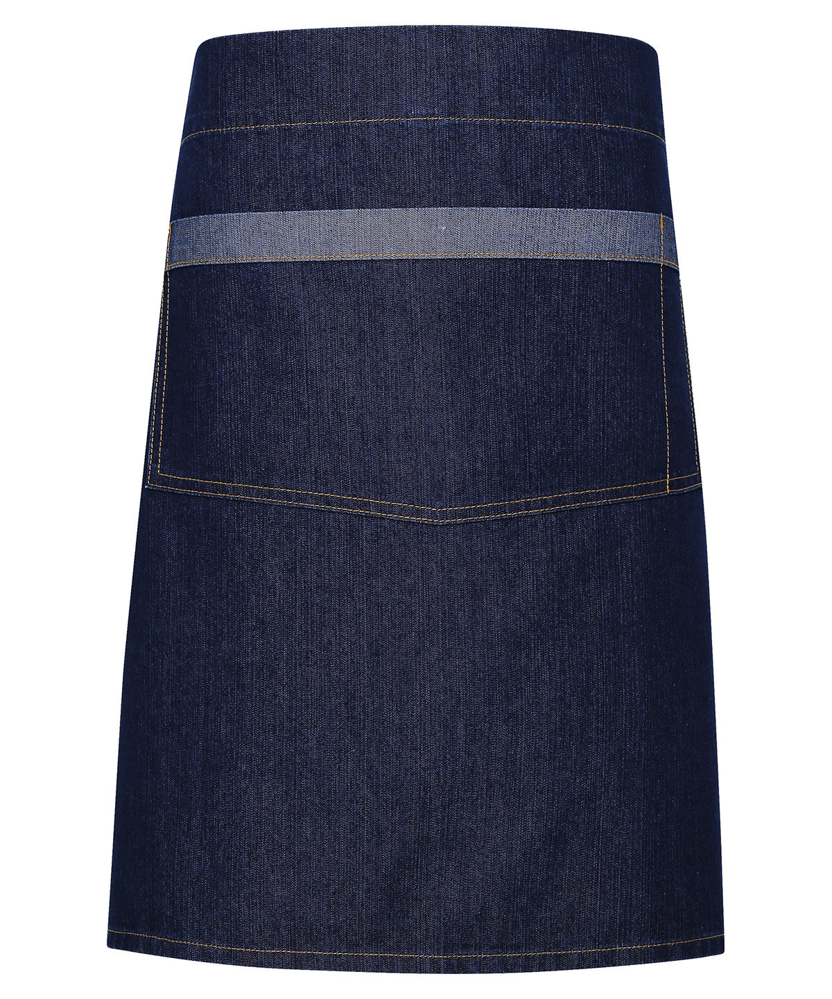 Personalised Aprons - Navy Premier Domain contrast denim waist apron