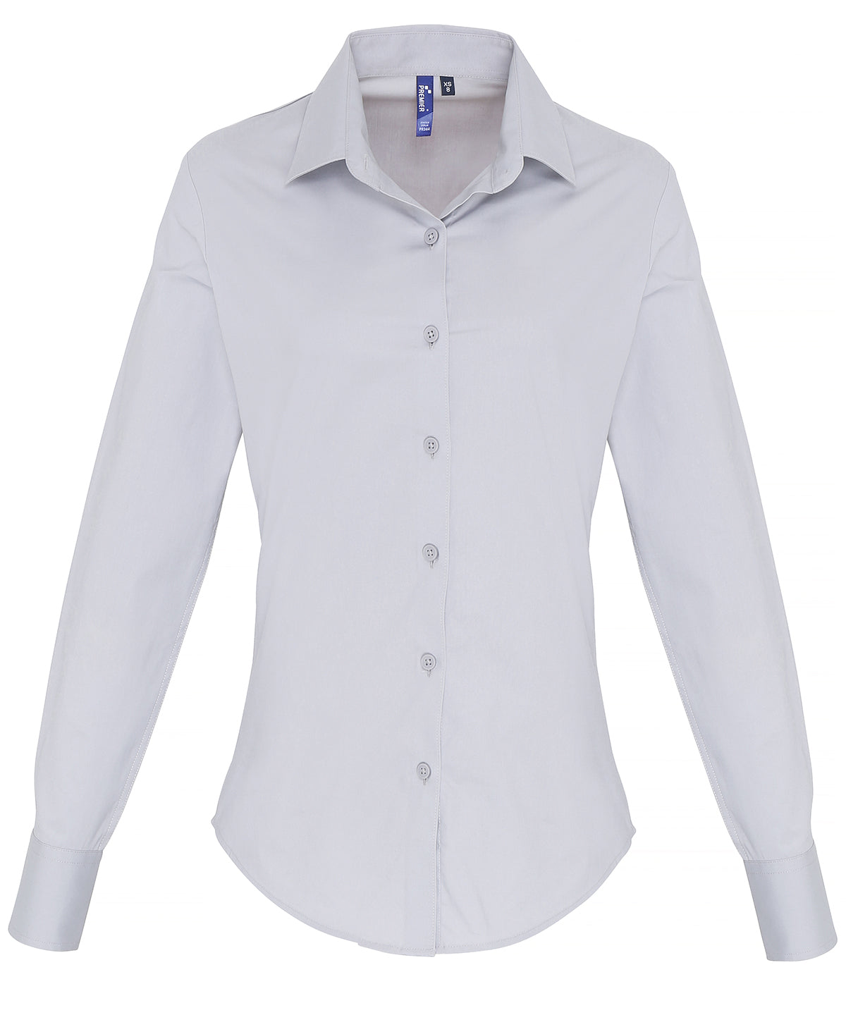 Personalised Blouses - Black Premier Women's stretch fit cotton poplin long sleeve blouse