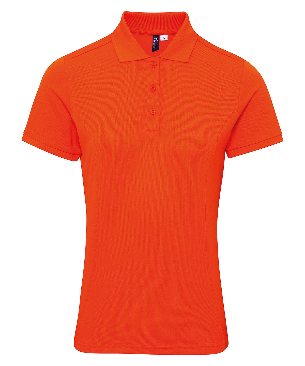 Personalised Polo Shirts - Black Premier Women's Coolchecker® plus piqué polo