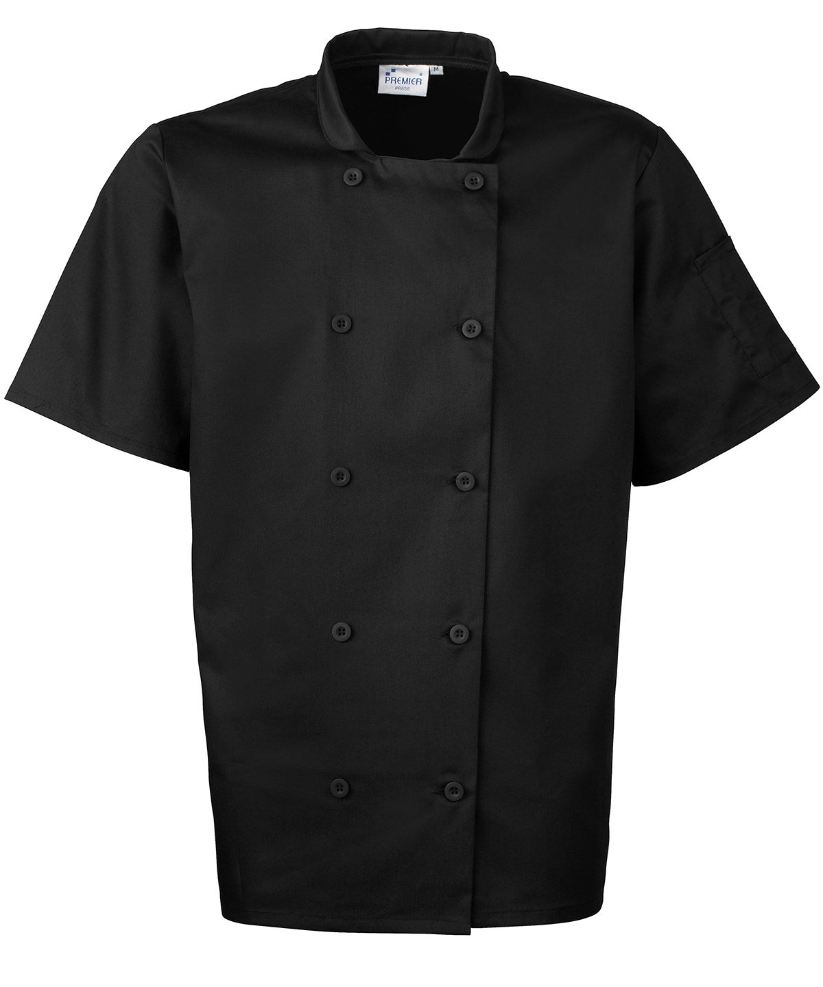 Personalised Chef Jackets - Black Premier Short sleeve chef’s jacket