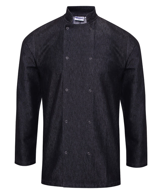 Personalised Chef Jackets - Black Premier Denim chef's jacket