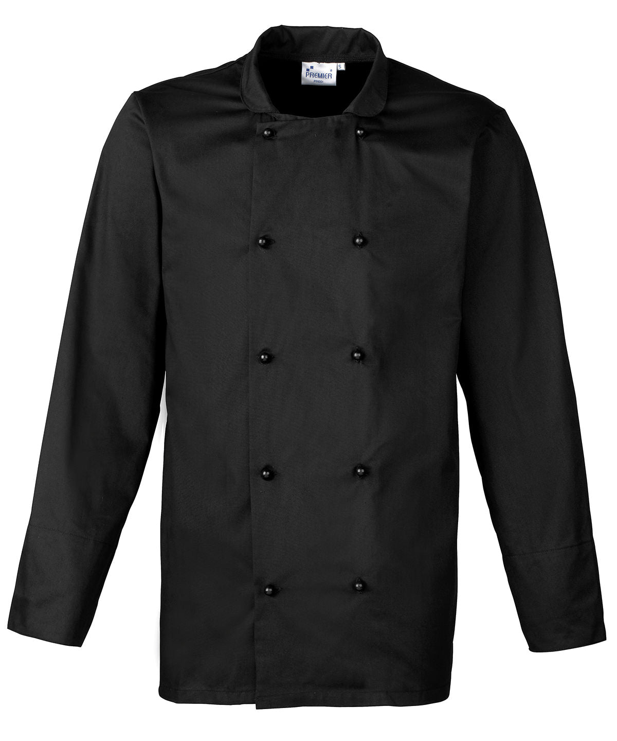 Personalised Chef Jackets - Black Premier Cuisine long sleeve chef's jacket