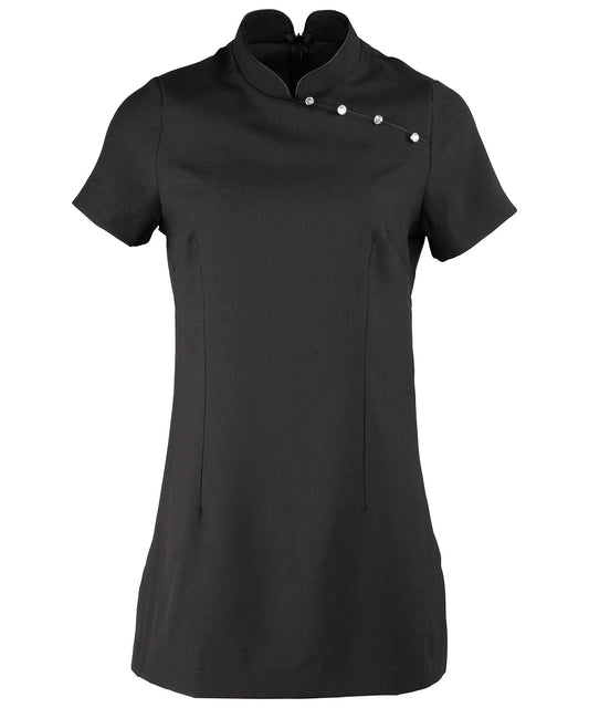 Personalised Tunics - Black Premier Mika beauty and spa tunic