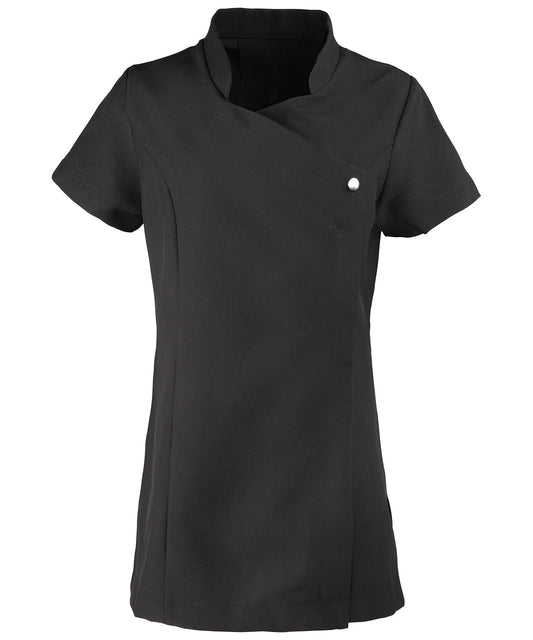 Personalised Tunics - Black Premier Blossom beauty and spa tunic