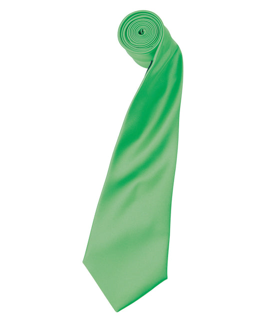 Personalised Ties - Mid Green Premier 'Colours' satin tie