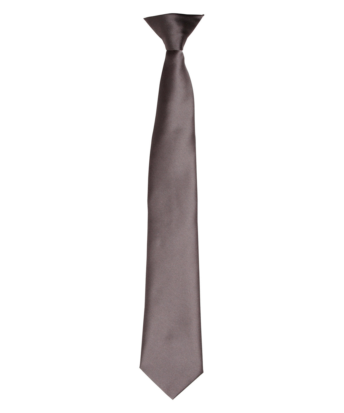 Personalised Ties - Dark Grey Premier 'Colours' satin clip tie