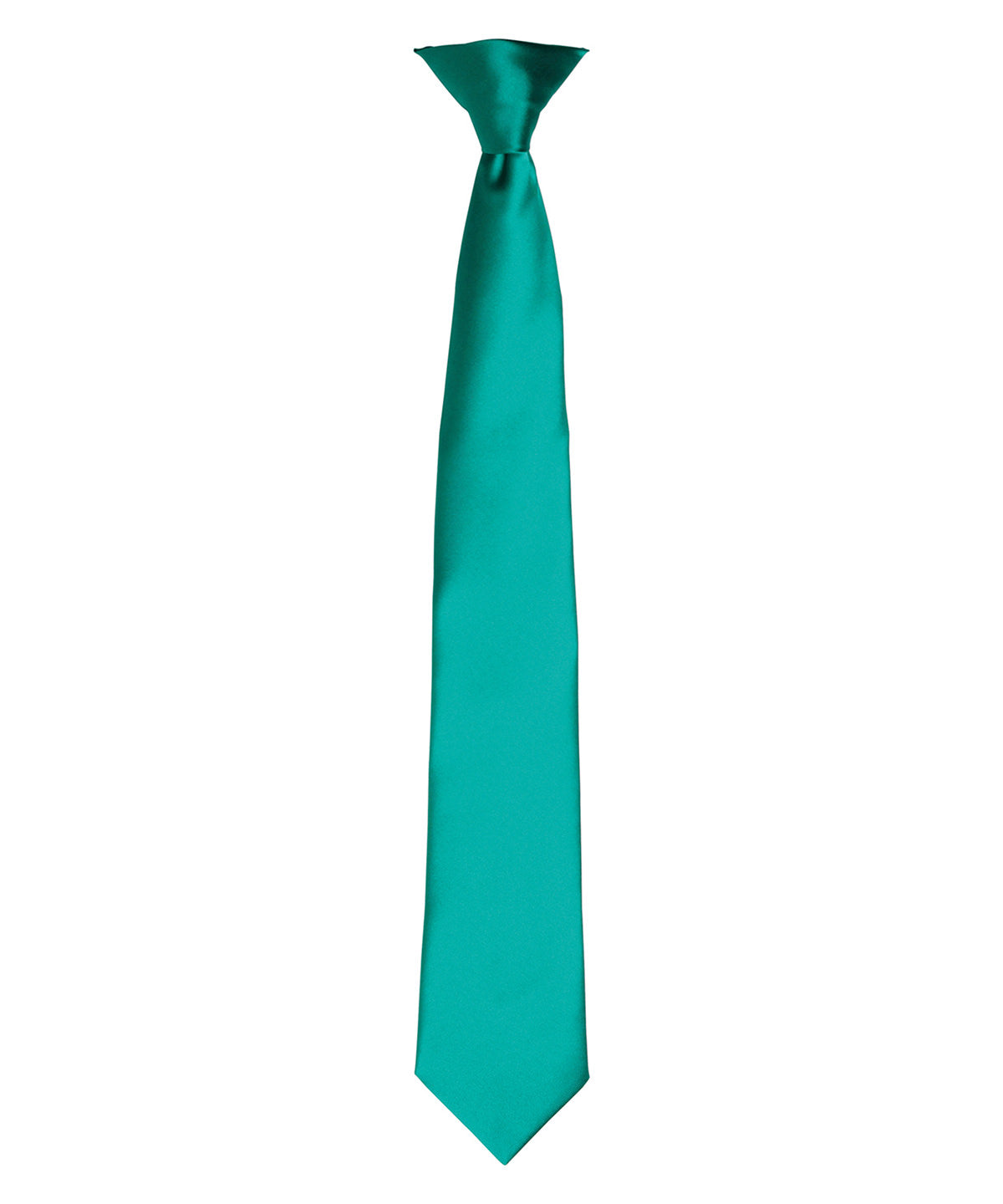 Personalised Ties - Light Green Premier 'Colours' satin clip tie