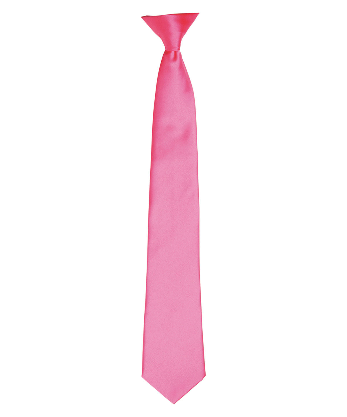 Personalised Ties - Fuchsia Premier 'Colours' satin clip tie