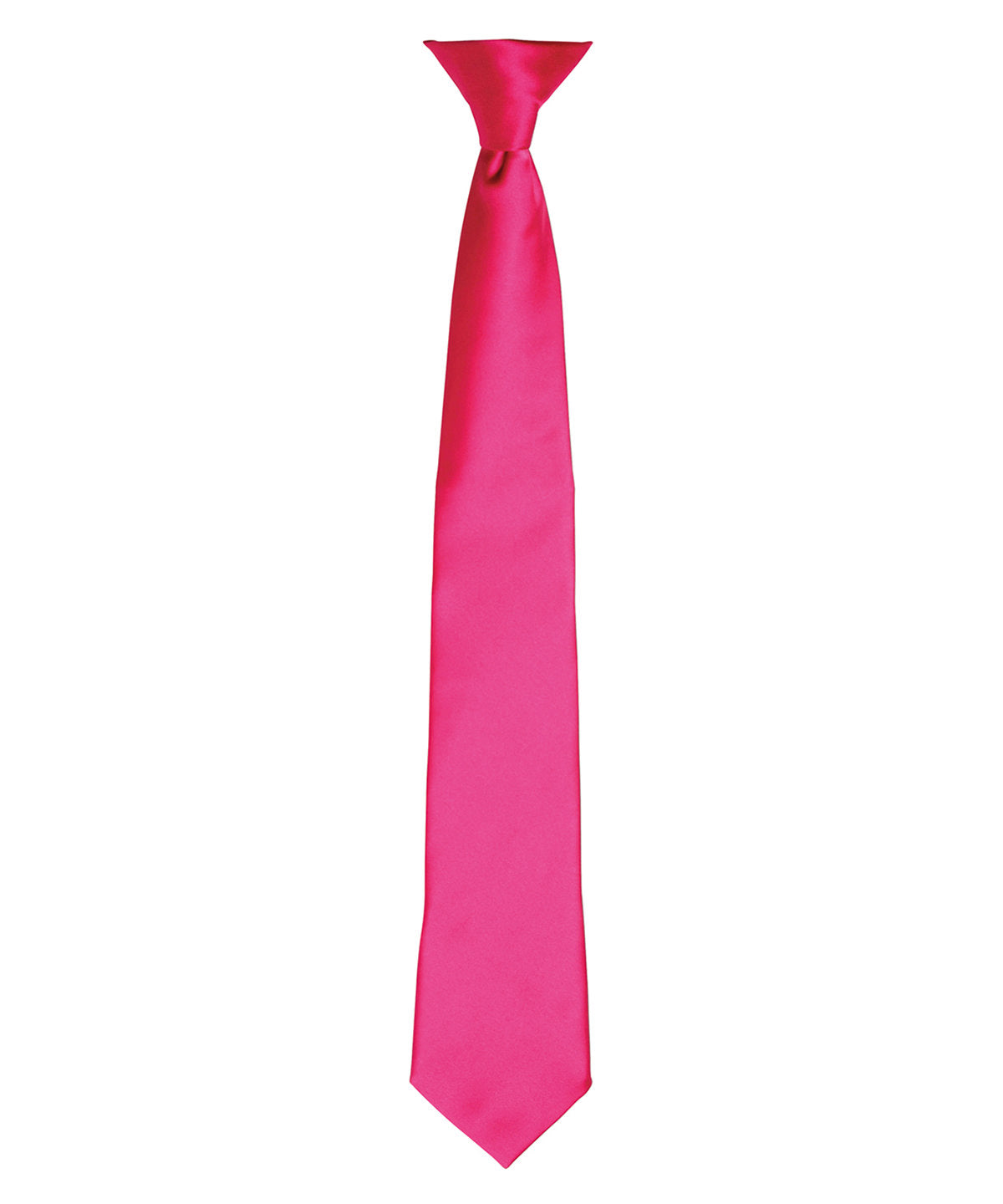 Personalised Ties - Mid Pink Premier 'Colours' satin clip tie