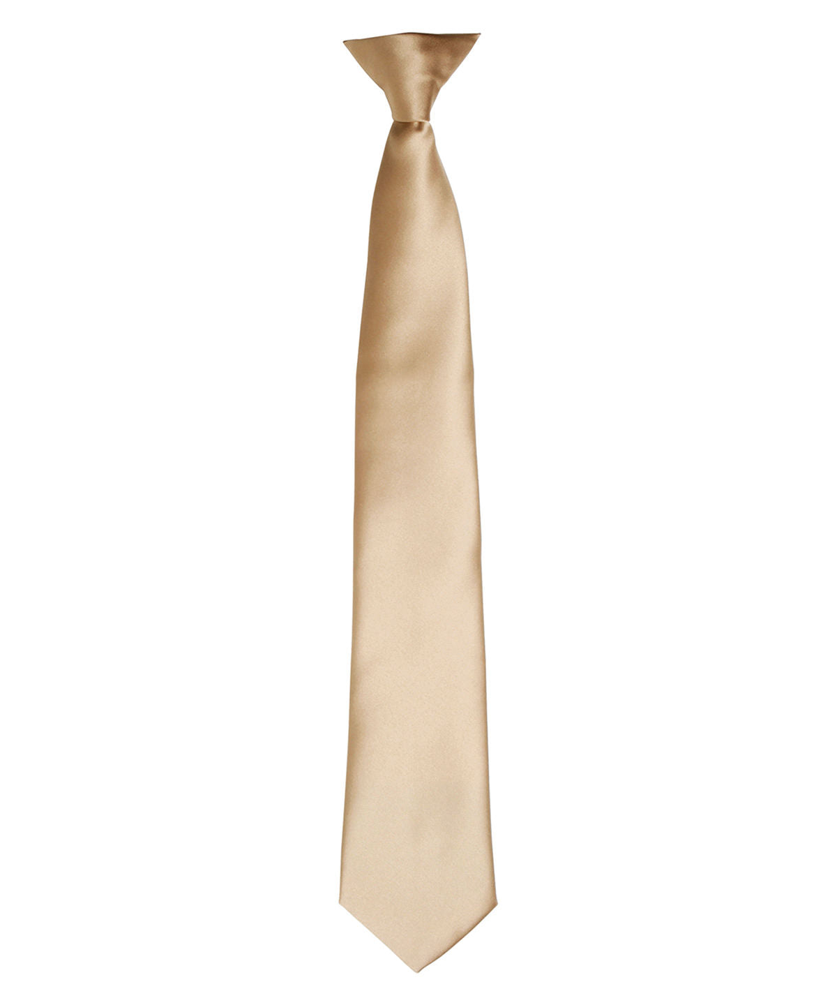 Personalised Ties - Khaki Premier 'Colours' satin clip tie