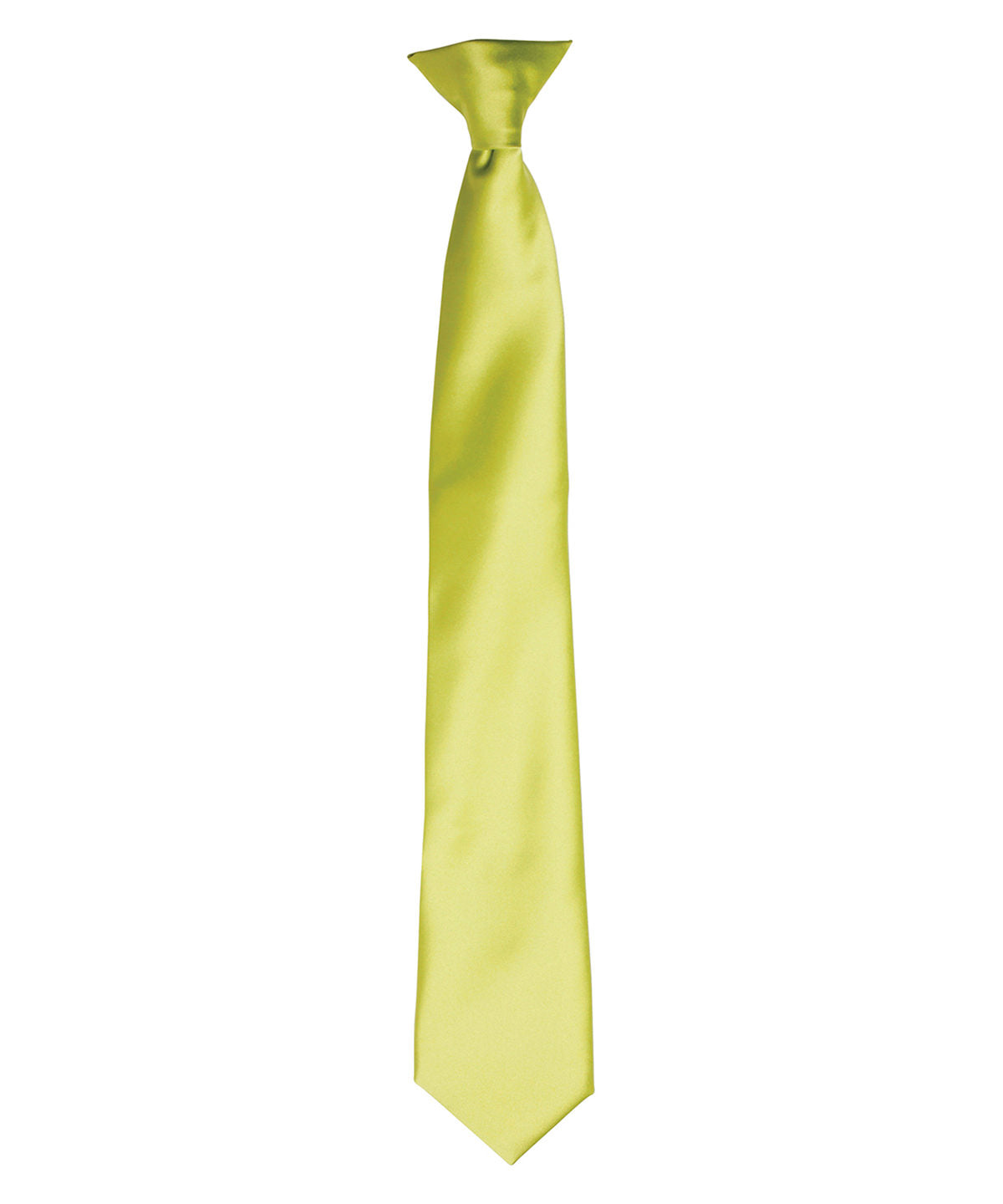 Personalised Ties - Lime Premier 'Colours' satin clip tie