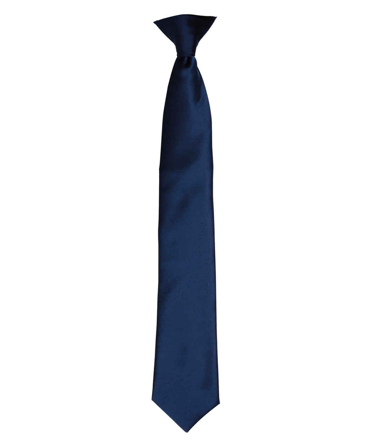 Personalised Ties - Navy Premier 'Colours' satin clip tie