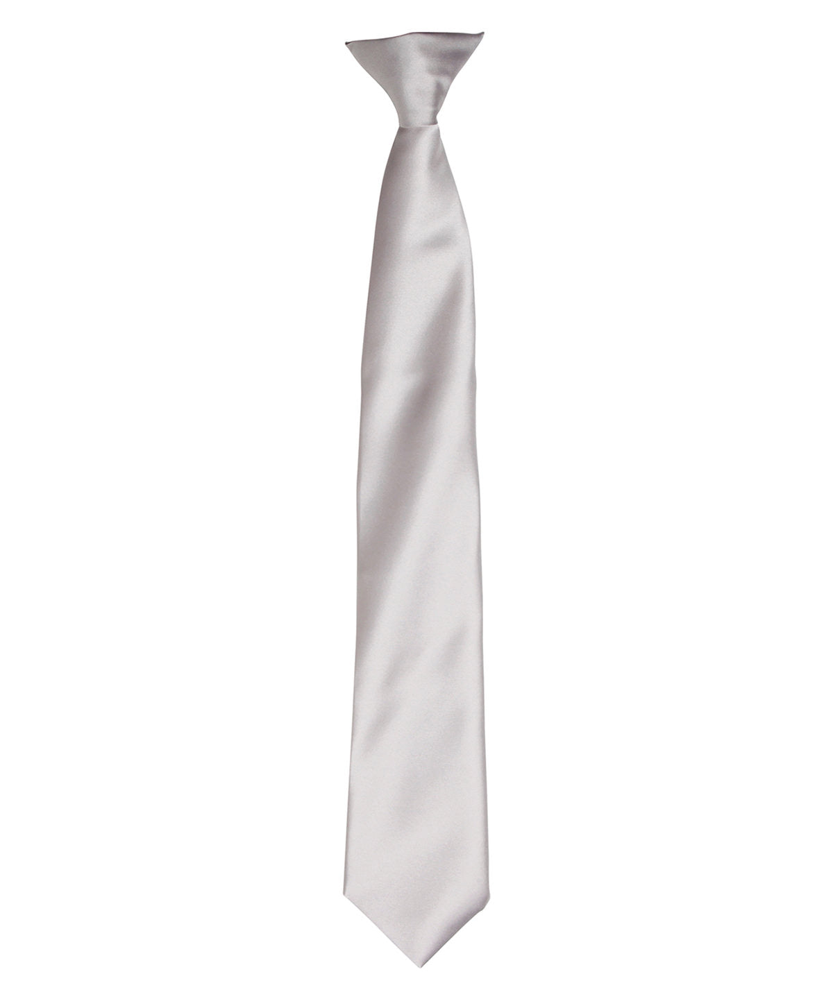 Personalised Ties - Silver Premier 'Colours' satin clip tie