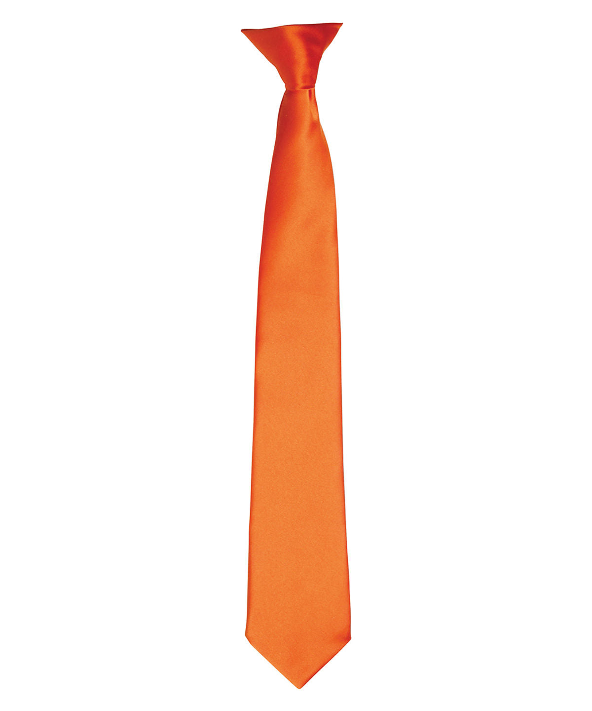 Personalised Ties - Mid Orange Premier 'Colours' satin clip tie