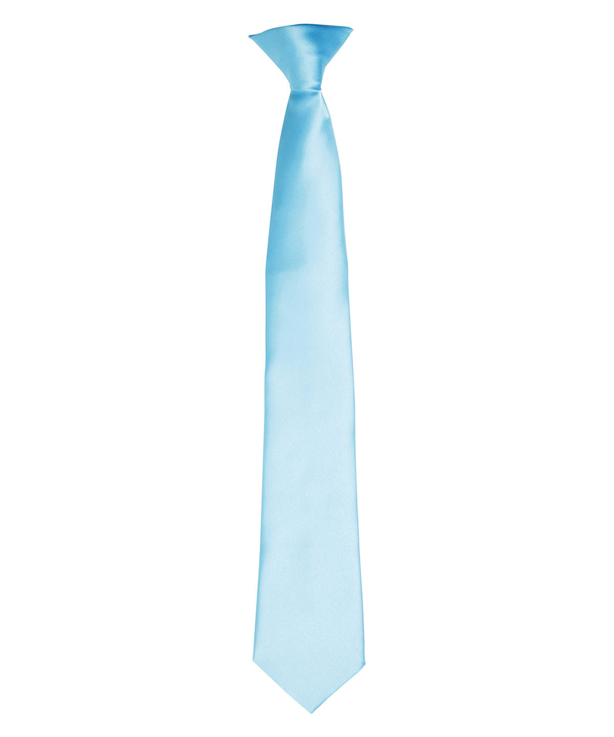 Personalised Ties - Turquoise Premier 'Colours' satin clip tie