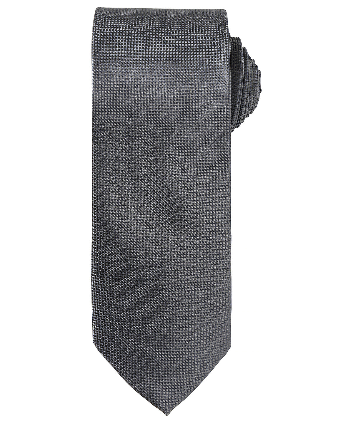 Personalised Ties - Dark Grey Premier Micro waffle tie