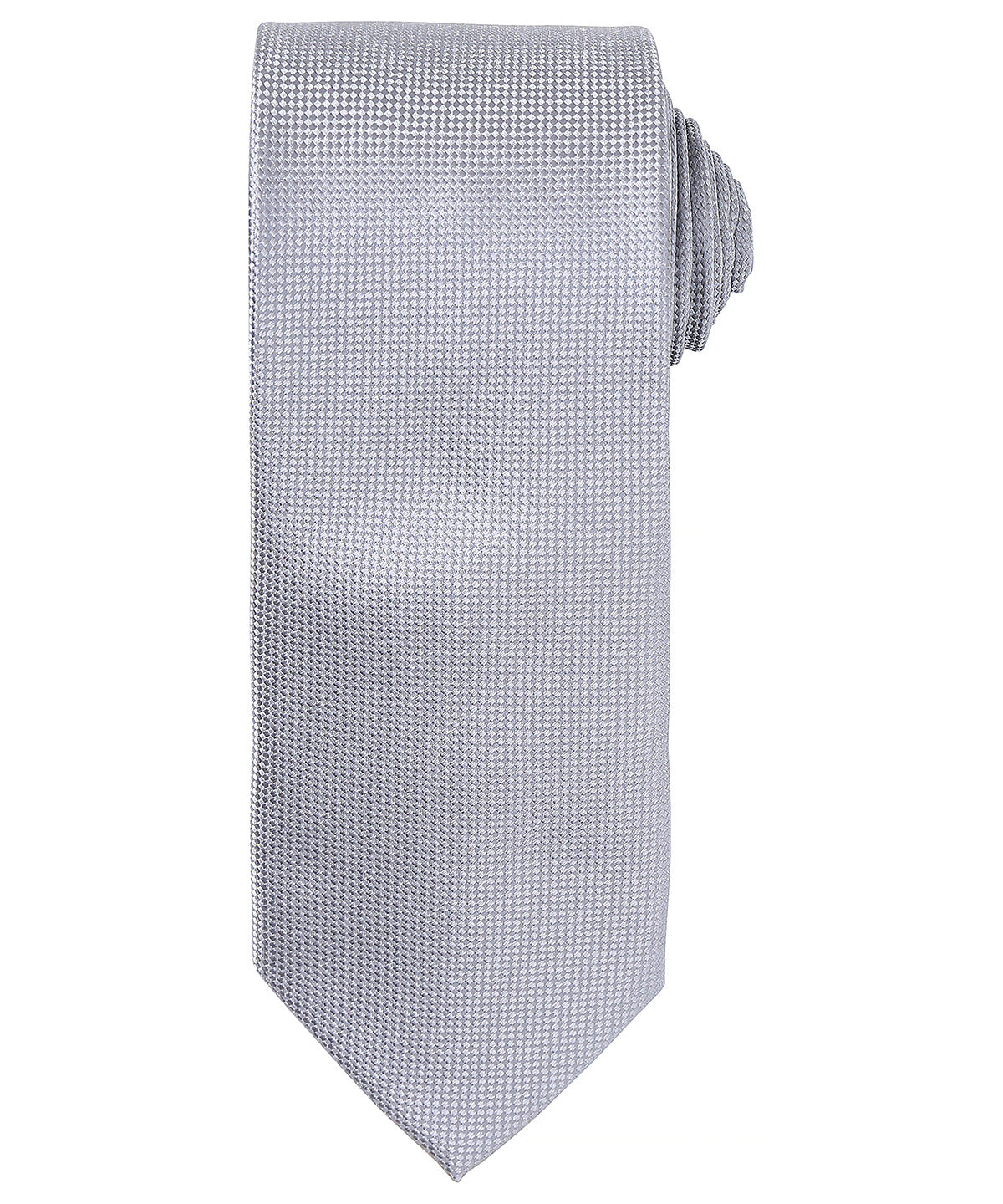 Personalised Ties - Silver Premier Micro waffle tie