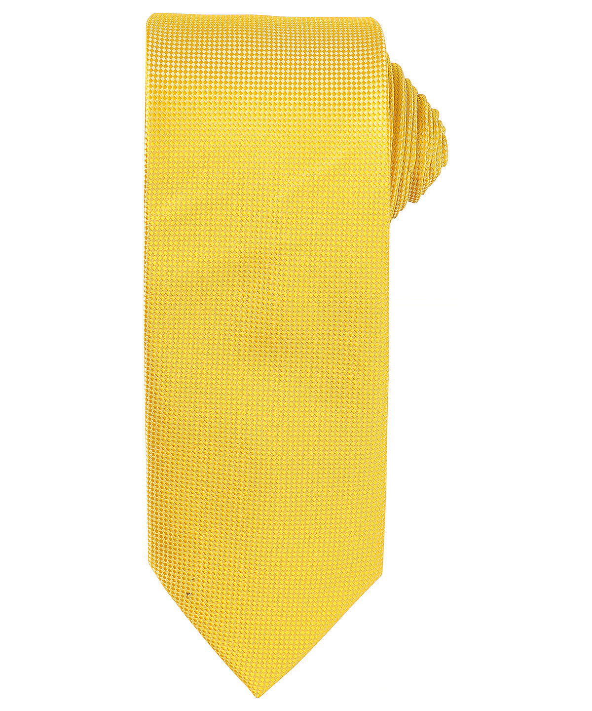 Personalised Ties - Mid Yellow Premier Micro waffle tie