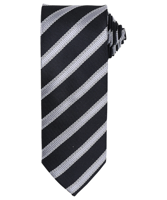 Personalised Ties - Stripes Premier Waffle stripe tie