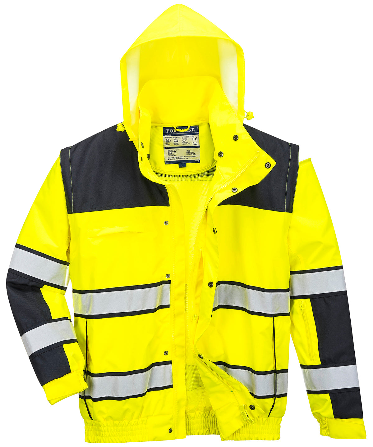 Personalised Jackets - Mid Orange Portwest Hi-vis classic bomber jacket (C466)