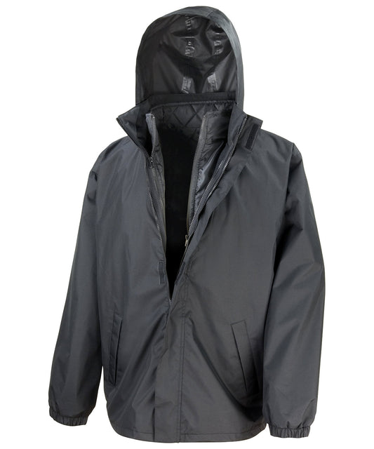Personalised Jackets - Black Result Core Core 3-in-1 jacket with quilted bodywarmer