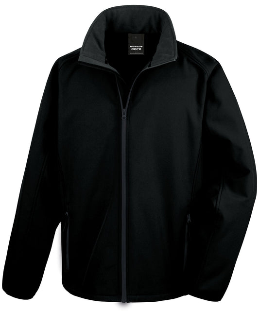 Personalised Jackets - Black Result Core Core printable softshell jacket