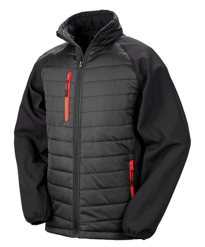 Personalised Jackets - Black Result Genuine Recycled Compass padded softshell jacket
