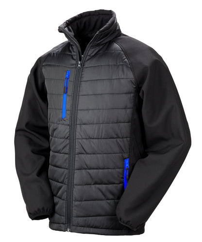 Personalised Jackets - Black Result Genuine Recycled Compass padded softshell jacket