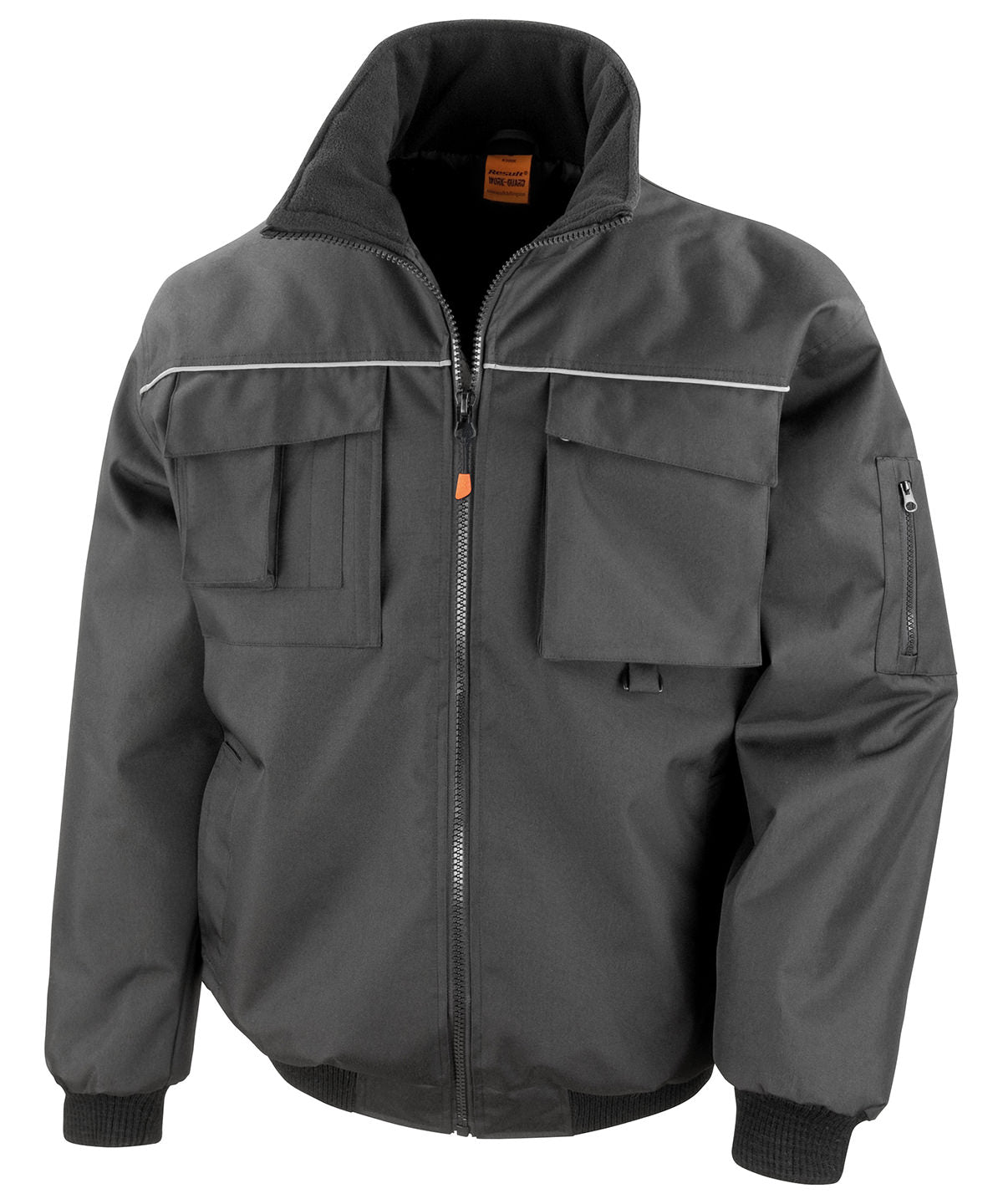 Personalised Jackets - Black Result Workguard Work-Guard Sabre pilot jacket