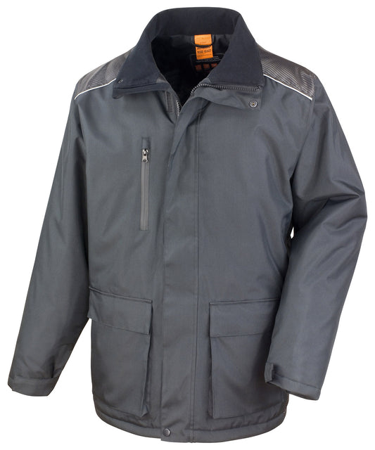 Personalised Jackets - Black Result Workguard Work-Guard Vostex long coat