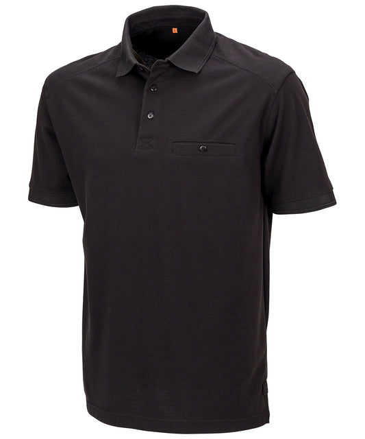 Personalised Polo Shirts - Black Result Workguard Work-Guard Apex pocket polo shirt