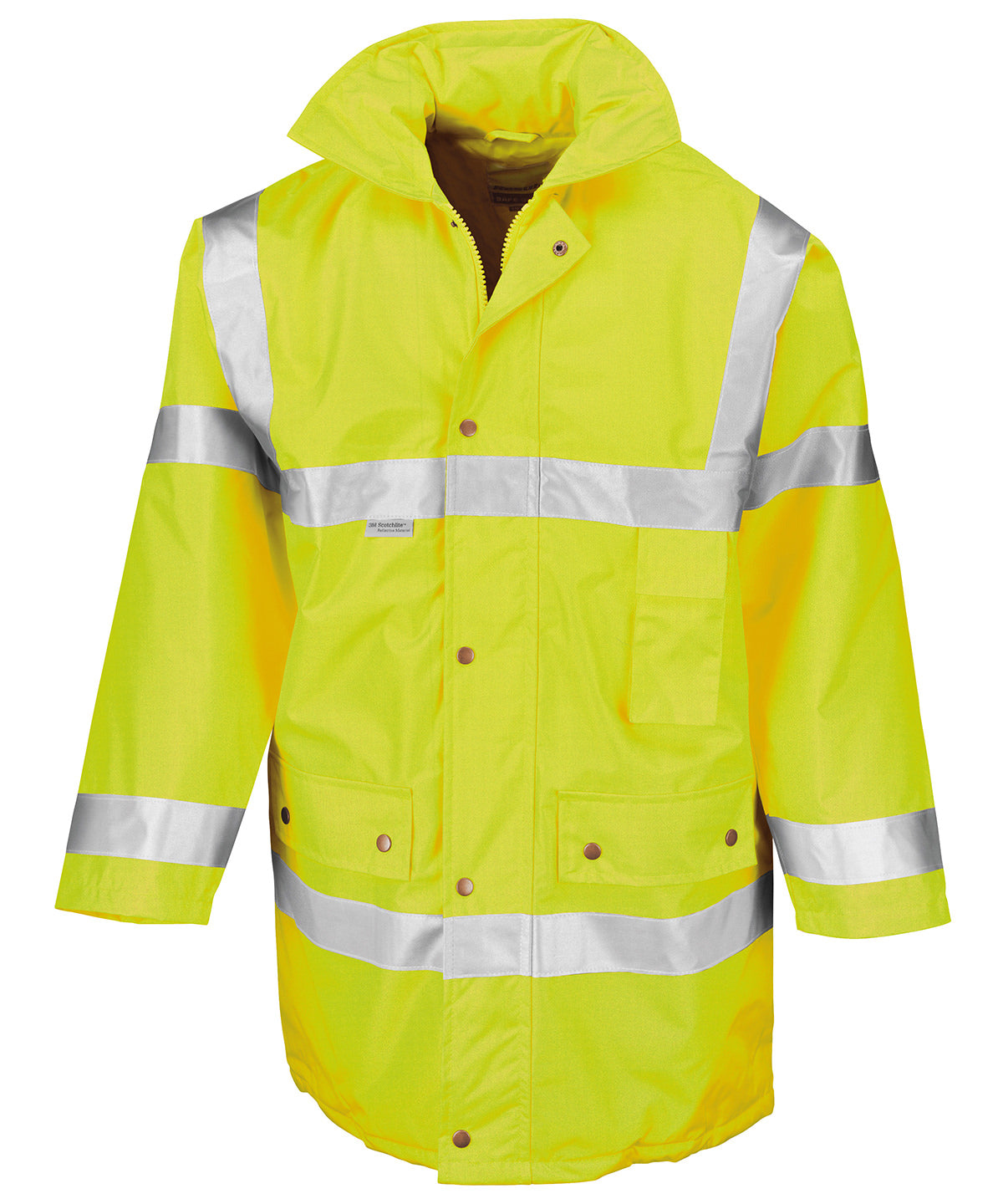 Personalised Jackets - Neon Orange Result Safeguard Safety jacket