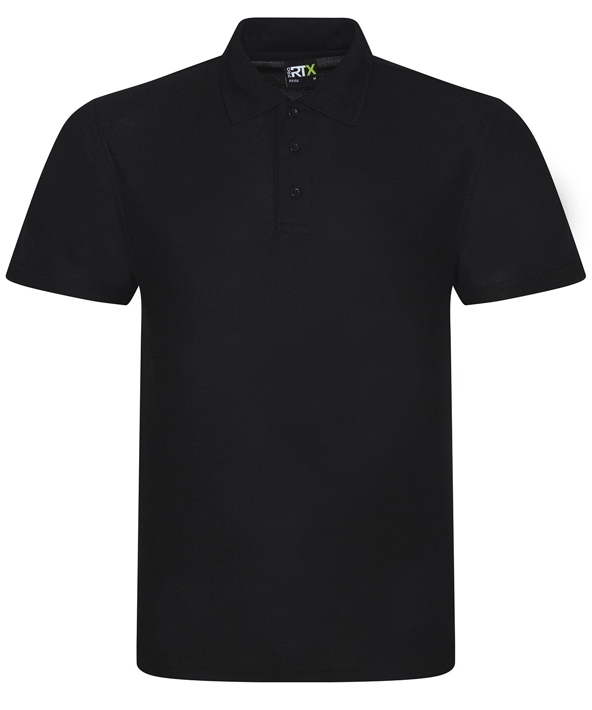 Personalised Polo Shirts - Black ProRTX Pro polyester polo