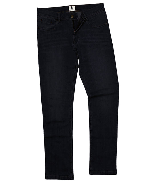 Personalised Trousers - Black AWDis So Denim Leo straight jeans