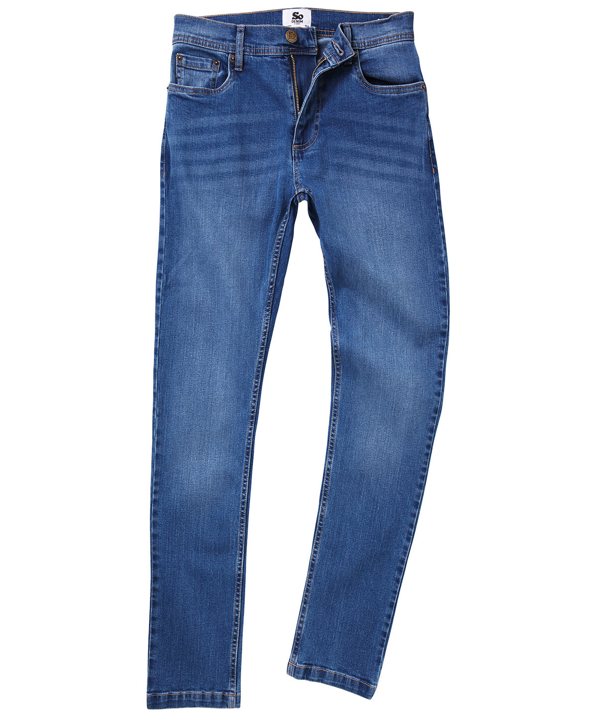 Personalised Trousers - Black AWDis So Denim Max slim jeans