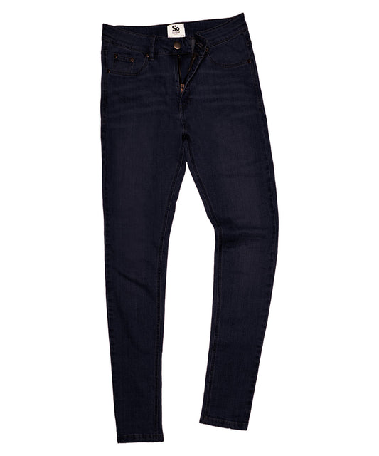 Personalised Trousers - Black AWDis So Denim Women's Lara skinny jeans