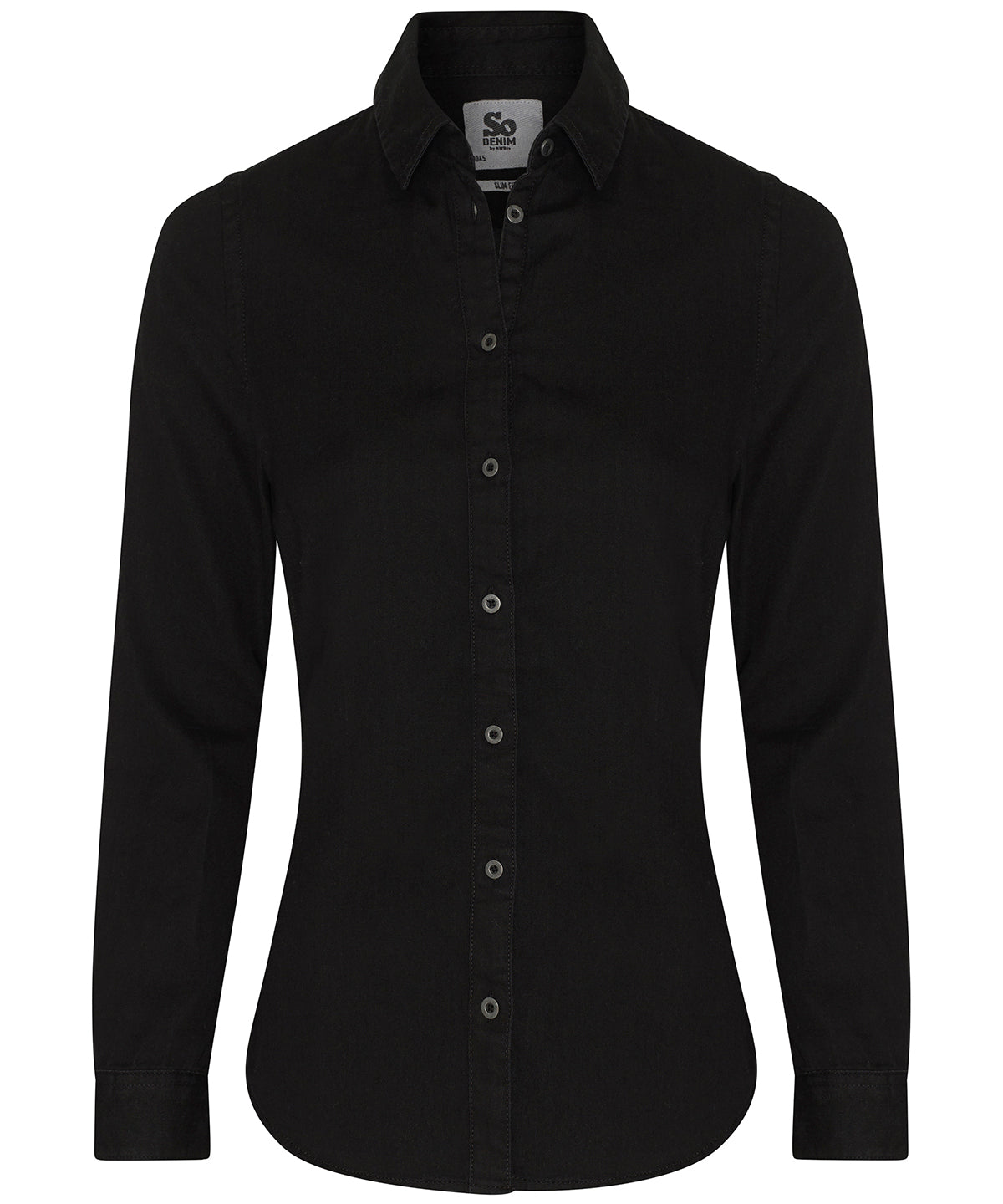 Personalised Shirts - Black AWDis So Denim Women's Lucy denim shirt