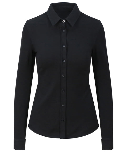 Personalised Shirts - Black AWDis So Denim Women's Anna knitted shirt