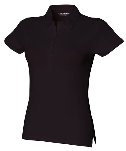 Personalised Polo Shirts - Black SF Women's short sleeve stretch polo