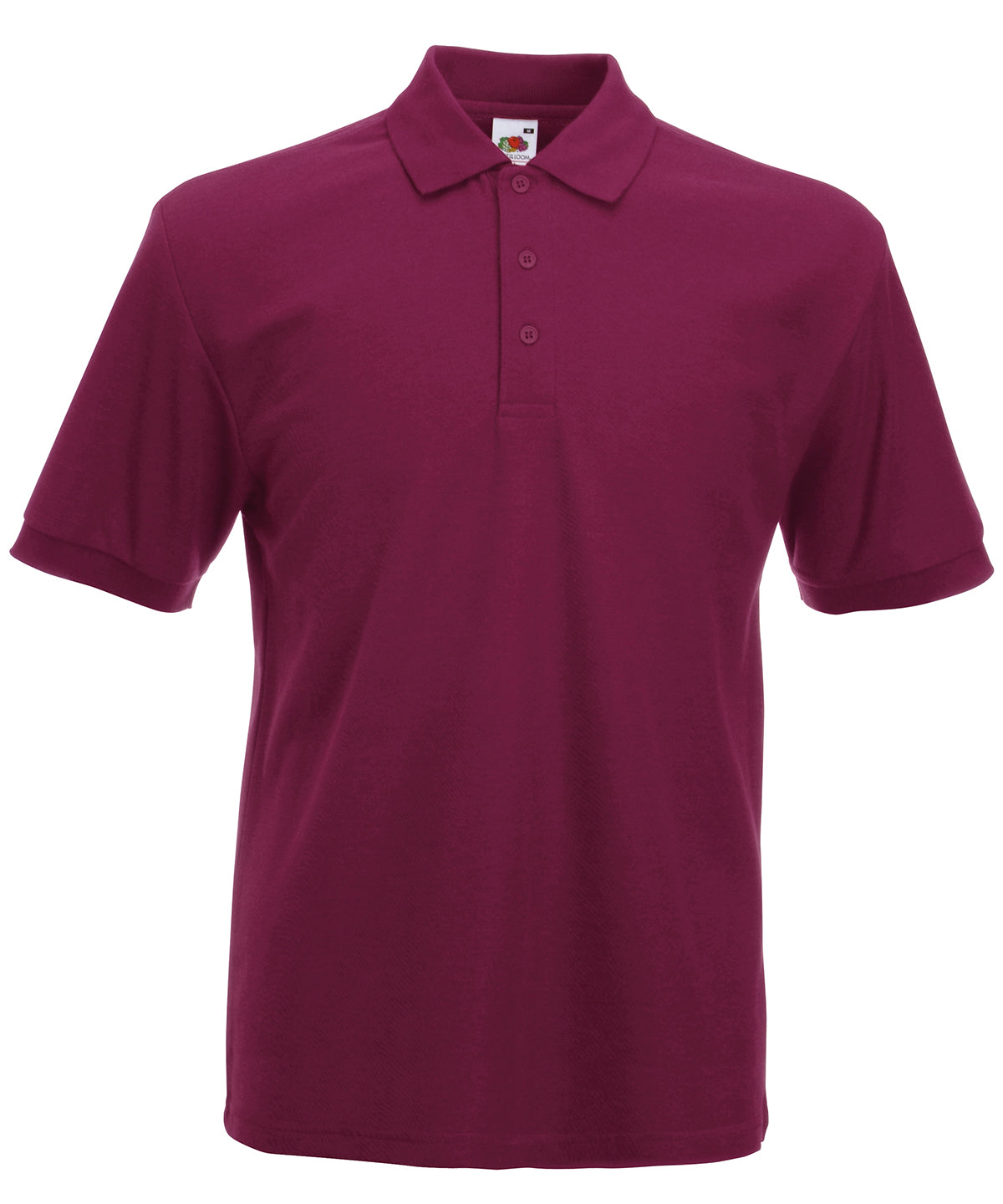 Personalised Polo Shirts - Black Fruit of the Loom Heavyweight 65/35 polo
