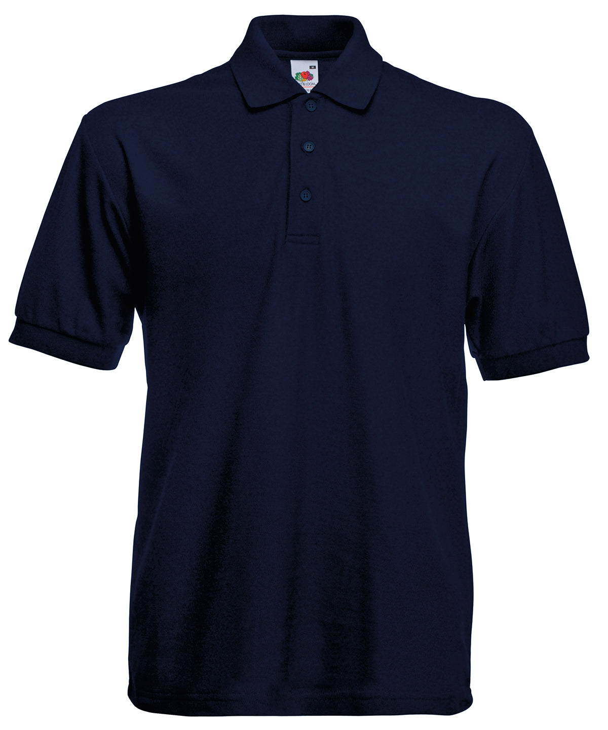 Personalised Polo Shirts - Black Fruit of the Loom Heavyweight 65/35 polo