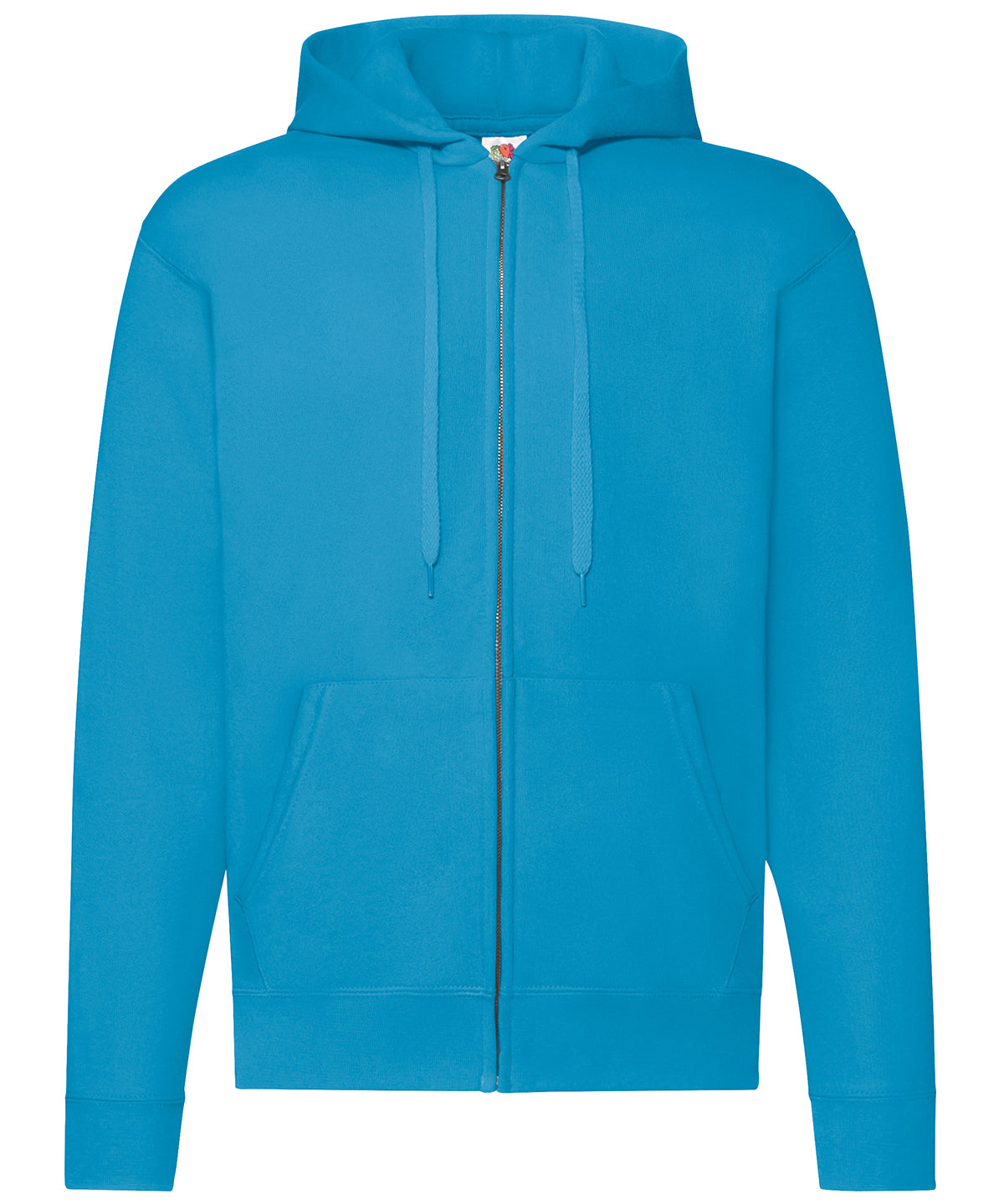 Personalised Hoodies - Mid Blue Fruit of the Loom Classic 80/20 hooded sweatshirt jacket