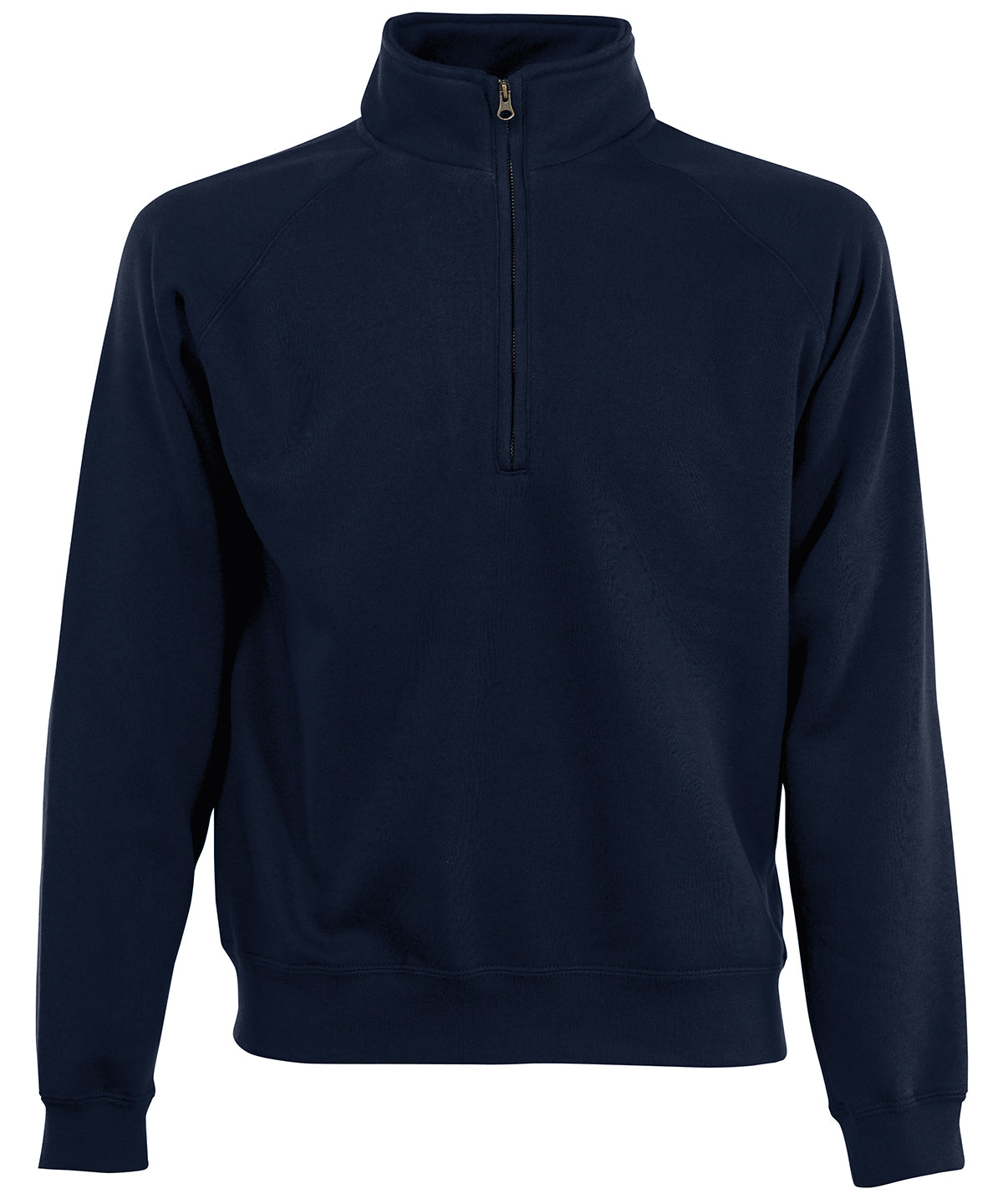 Personalised Sweatshirts - Black Fruit of the Loom Classic 80/20 zip neck sweatshirt