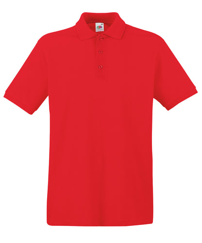 Personalised Polo Shirts - Mid Blue Fruit of the Loom Premium polo