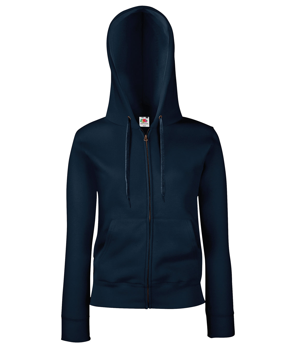 Personalised Hoodies - Mid Blue Fruit of the Loom Women's premium 70/30 hooded sweatshirt jacket