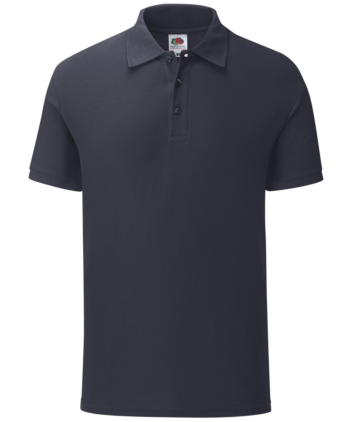 Personalised Polo Shirts - Black Fruit of the Loom Iconic polo